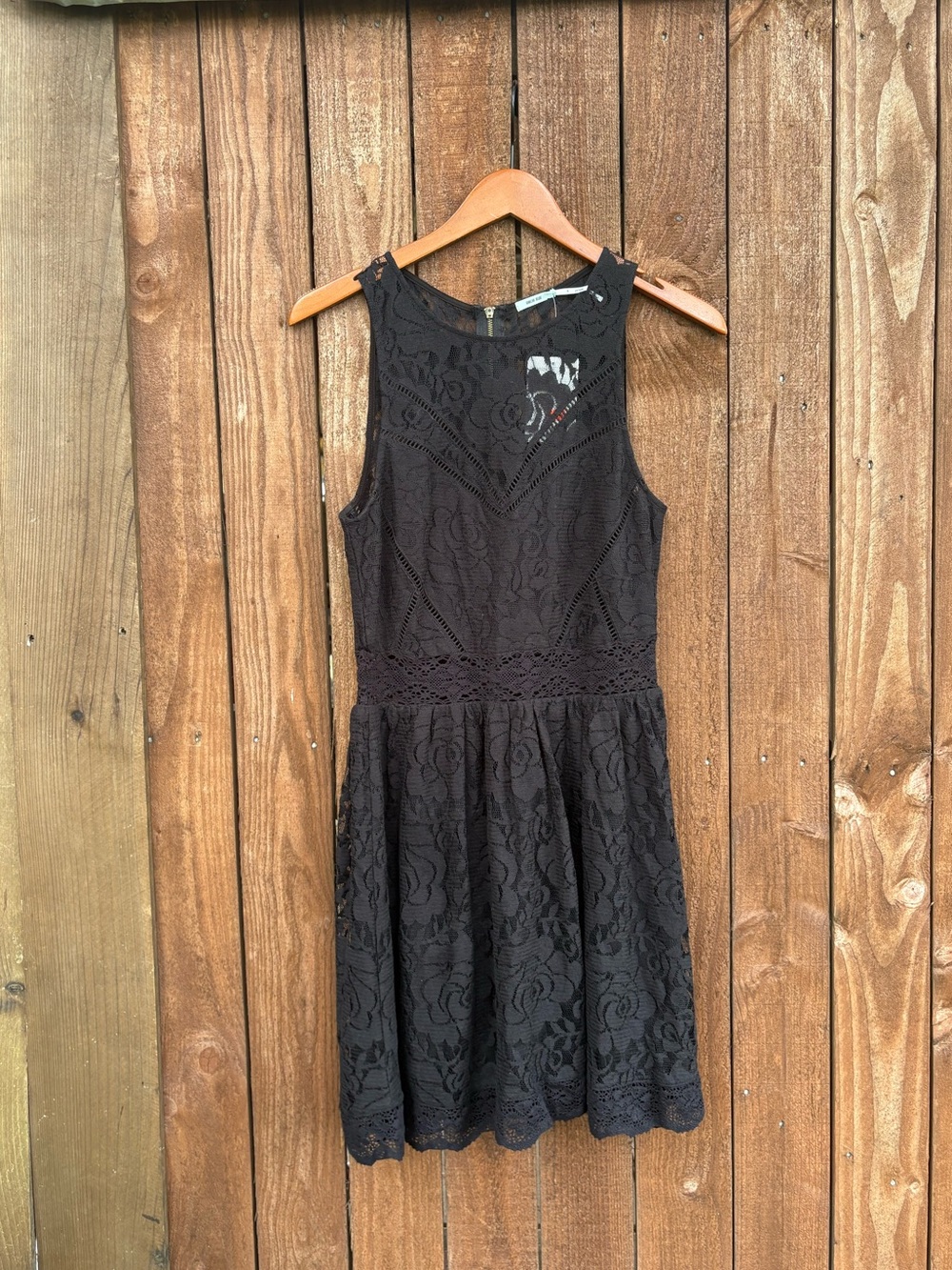 NWT Urban Outfitters Kimchi Blue Black Lace Fit and Flare Skater Dress